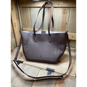 ASPEN Faux Leather Tote Bag Brown Shoulder Crossbody Straps